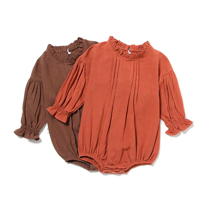 Ruffle sleeve romper