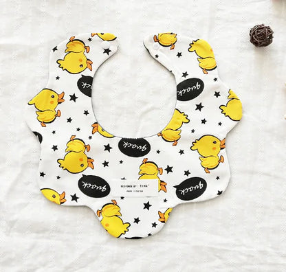 Double-Sided Floral Baby Bibs and Burp Cloths Set