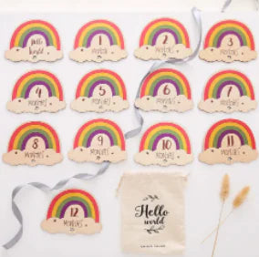 Rainbow Baby Milestone Cards (One Set)