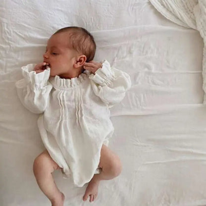 Ruffle sleeve romper