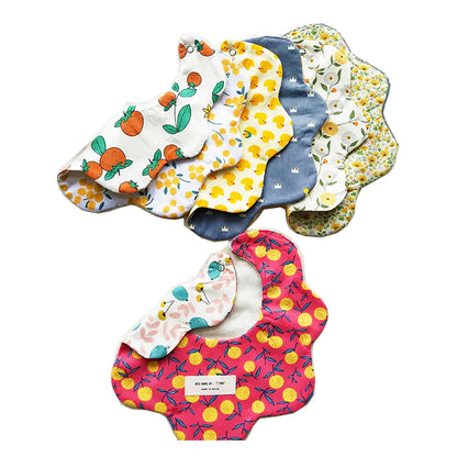Double-Sided Floral Baby Bibs and Burp Cloths Set