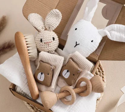 New Baby Gift Set with Rattle Socks (One Set)